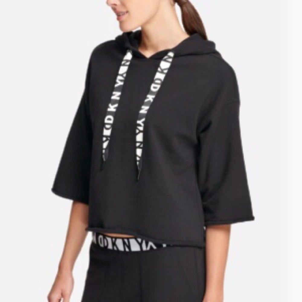 Dkny Sport -🌸Cropped Fleece Hoodie (r47)